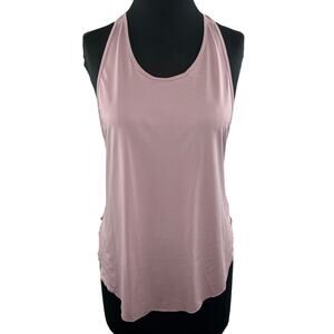 YVETTE Pink Scoop Neck Sleeveless Racerback Tank Top Active Gym Lounge Small S